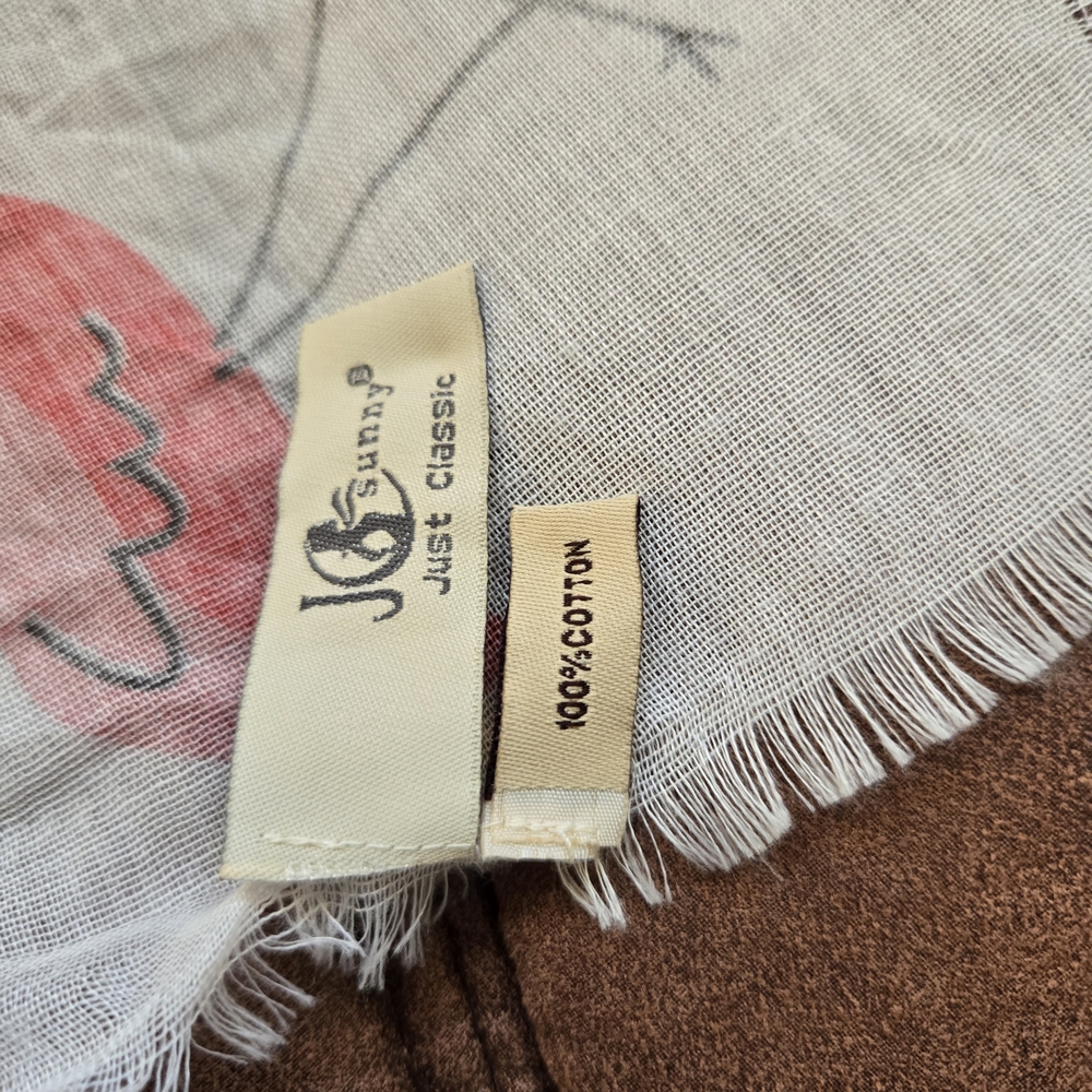 JUST CLASSIC SUNNY Pink Flamingo Lightweight Fringe Scarf | Tropical Boho Wrap - Picture 3 of 6